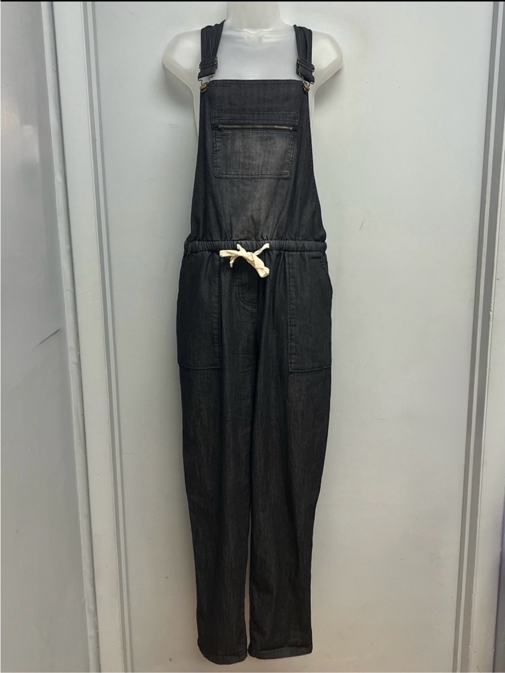 Fantastic Fawn Chambray Overall Jumpsuit Size Large